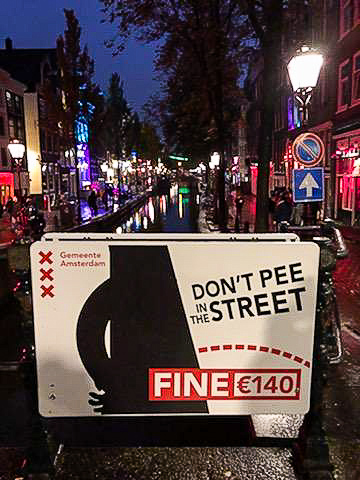 Amsterdam red-light district sign